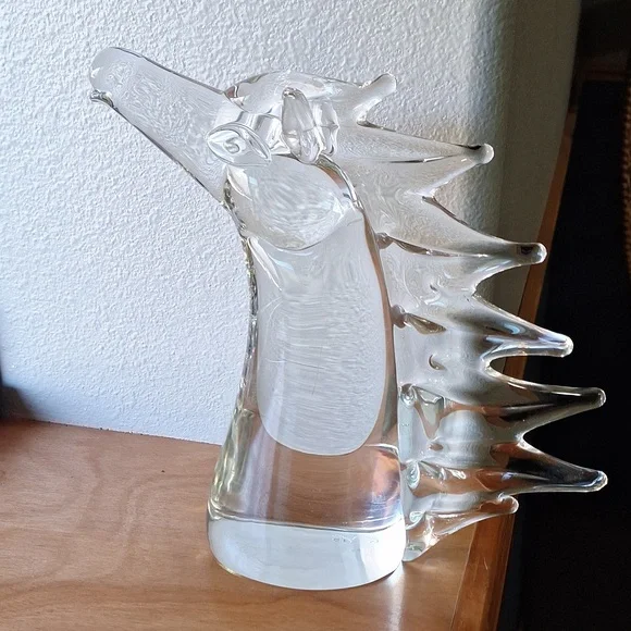 Vtg. Murano signed Mid-Century glass horse 🐎 bust